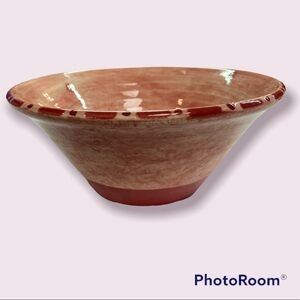 Glazed Ladybug Bowl Hand-painted Preowned